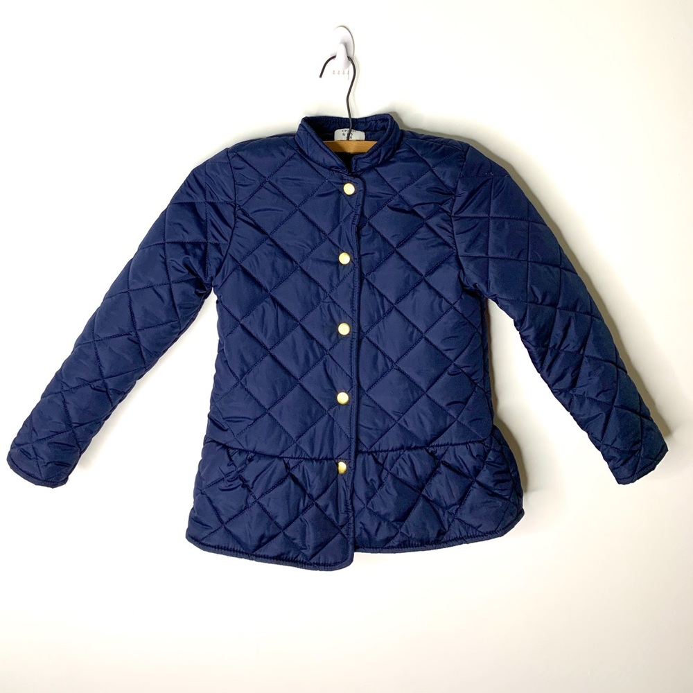 Peplum Navy Blue Winter Coat